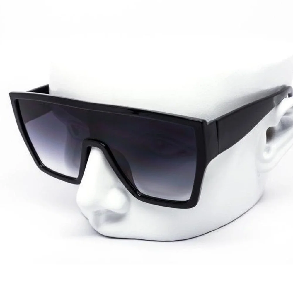 Women Sunglasses Thick Frame Rectangular Frame Fashion Shades Designer Style New - Picture 4 of 8